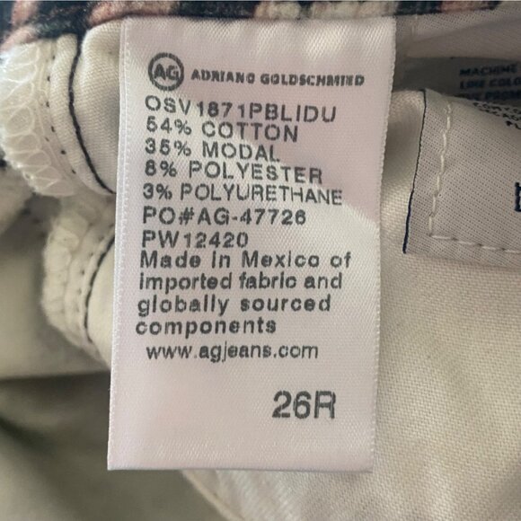 NEW AG Adriano Goldschmied Quinne High Waist Crop Flare Leg Pants Leopard Size26 - Picture 5 of 6